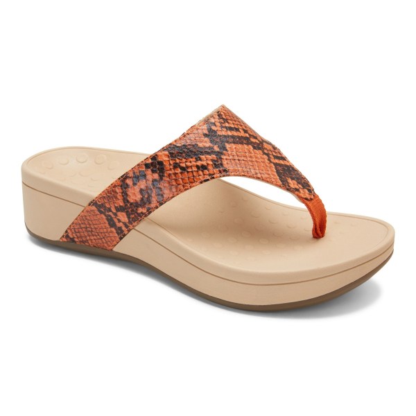 Vionic Sandals Ireland - Naples Platform Sandal Snake - Womens Shoes For Sale | BCATP-7523